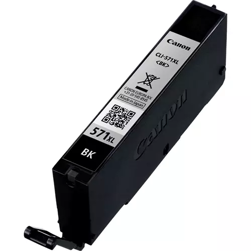 Canon CLI-571XL High Yield Black Ink Cartridge. Cartridge capacity: High (XL) Yield Black ink type: Pigment-based ink Black ink volume: 11 ml Printing colours: Black Quantity per pack: 1 pc(s) Black ink page yield: 810 pages