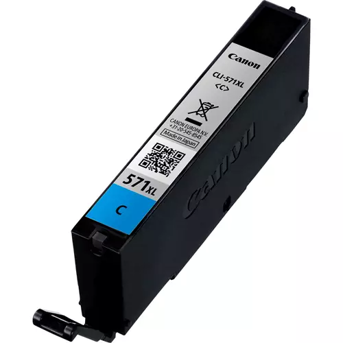 Canon CLI-571XL High Yield Cyan Ink Cartridge. Cartridge capacity: High (XL) Yield Colour ink page yield: 715 pages Colour ink volume: 11 ml Printing colours: Cyan Quantity per pack: 1 pc(s)