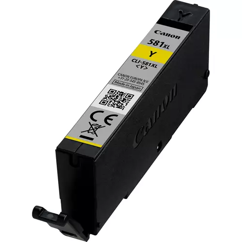 Canon CLI-581XL Yellow Ink Cartridge. Colour ink type: Pigment-based ink Colour ink page yield: 199 pages Colour ink volume: 8.3 ml Printing colours: Yellow