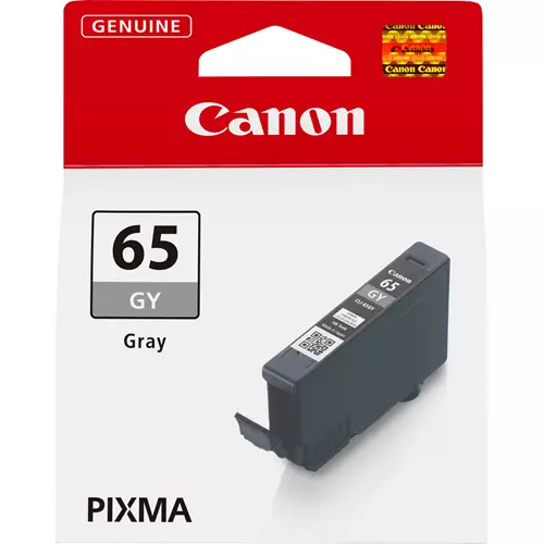 Canon CLI-65GY Gray Ink Cartridge. Colour ink type: Dye-based ink Supply type: Single pack Colour ink page yield: 595 pages Colour ink volume: 12.6 ml Printing colours: Grey Quantity per pack: 1 pc(s)