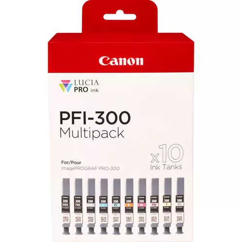 Photos - Other Consumables Canon PFI-300 ink cartridge 10 pc(s) Original Black Blue Cyan Grey Magenta Photo black Photo magenta Red Yellow 4192C008 