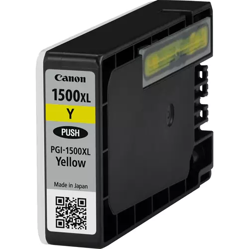 Canon PGI-1500XL High Yield Yellow Ink Cartridge. Colour ink type: Pigment-based ink Colour ink page yield: 935 pages Printing colours: Yellow Quantity per pack: 1 pc(s)