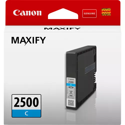 Canon PGI-2500C Cyan Ink Cartridge. Colour ink volume: 9.6 ml Printing colours: Cyan