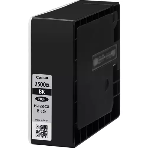 Canon PGI-2500XL High Yield Black Ink Cartridge. Black ink type: Pigment-based ink Printing colours: Black Quantity per pack: 1 pc(s) Black ink page yield: 2500 pages