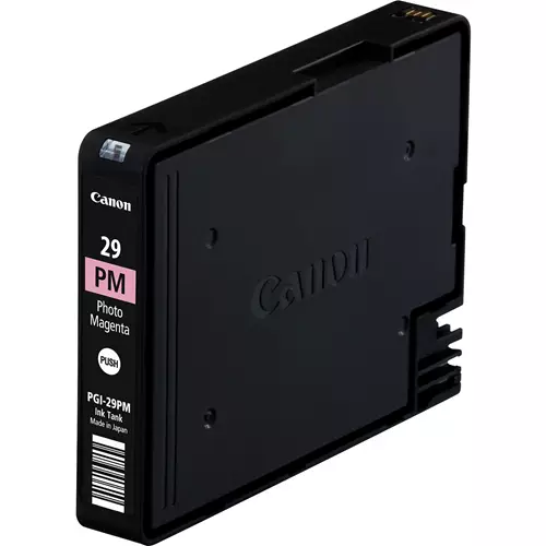 Canon PGI-29PM Photo Magenta Ink Cartridge. Colour ink type: Dye-based ink Colour ink page yield: 1055 pages Printing colours: Photo magenta Quantity per pack: 1 pc(s)