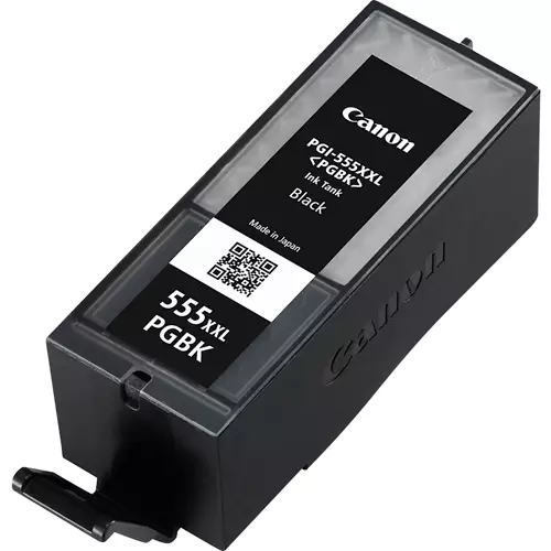 Canon PGI-555PGBK XXL High Yield Pigment Black Ink Cartridge. Cartridge capacity: Extra (Super) High Yield Black ink type: Pigment-based ink Printing colours: Black Quantity per pack: 1 pc(s) Black ink page yield: 1000 pages