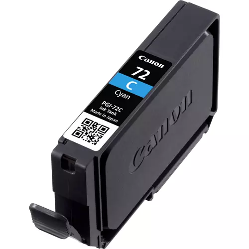 Canon PGI-72C Cyan Ink Cartridge. Colour ink type: Dye-based ink Cartridge capacity: Standard Yield Colour ink page yield: 525 pages Printing colours: Photo cyan Quantity per pack: 1 pc(s)