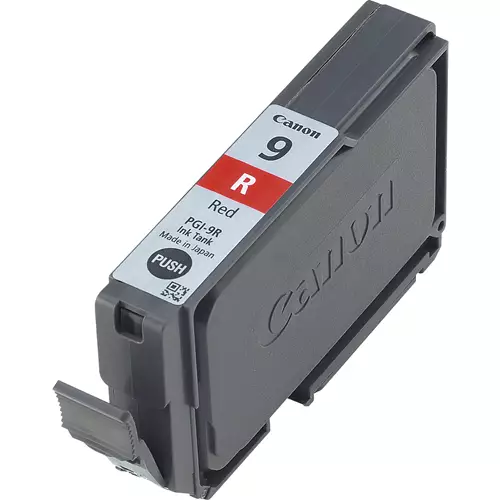 Canon PGI-9R Red Ink Cartridge. Colour ink type: Pigment-based ink Colour ink page yield: 635 pages Printing colours: Red Quantity per pack: 1 pc(s)