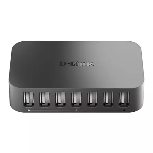 D-Link 7-Port Hi-Speed USB 2.0 Hub USB 2.0 Type-B USB 2.0 480 Mbit/s Black FCC CE C-Tick VCCI IC RoHS 5 DC
