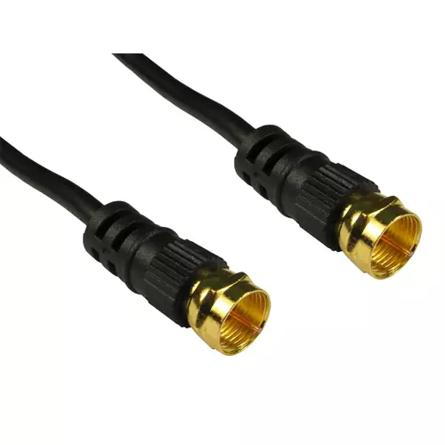Cables Direct Coaxial F 20m coaxial cable Black