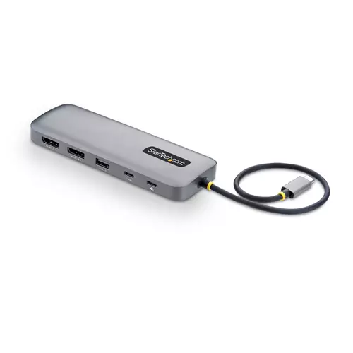 StarTech.com 10-in-1 USB-C to Dual-DisplayPort Multiport Adapter 100W Power Delivery Charging 2x 4K 60Hz 5-Port 5Gbps Hub Gigabit Ethernet Type-C Mini Dock