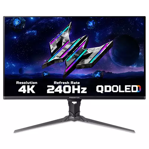 Acer X Predator X32X5 - 31.5" Ultra HD (3840x2160) QD-OLED 240Hz 0.01ms (PRT) 0.03ms (GTG) HDR500 TrueBlack FreeSync Premium Pro Gaming Monitor