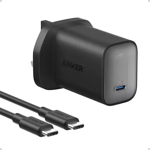 Anker Nano USB-C GaN Charger 100W Fast Charging with USB-C Cable Black