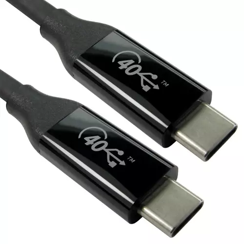 Cables Direct USB4-4080RH USB cable USB4 Gen 2x2 0.8 m USB C 40 Gbit/s 100 W Black