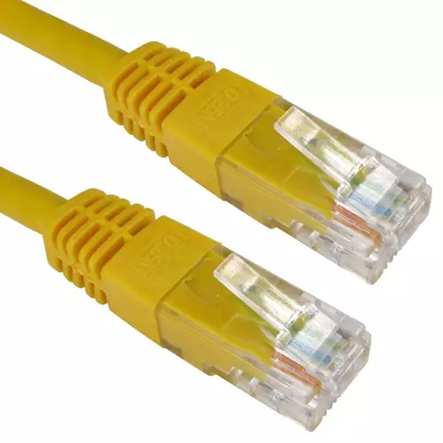 Cables Direct 10m Cat6 networking cable Yellow U/UTP (UTP)