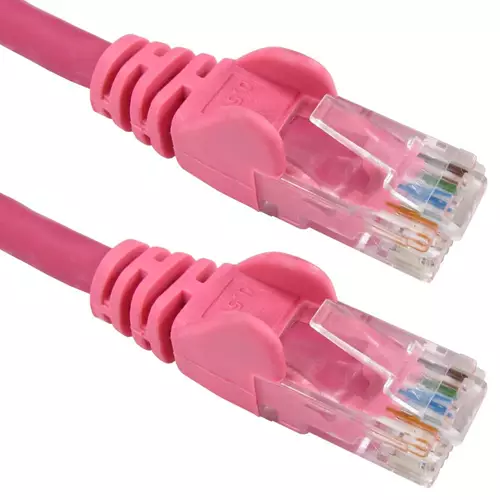 Cables Direct 10m Economy Gigabit Networking Cable - Pink