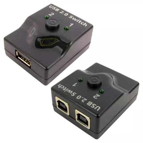 Cables Direct USB 2.0 2 Port Mini Switch Black