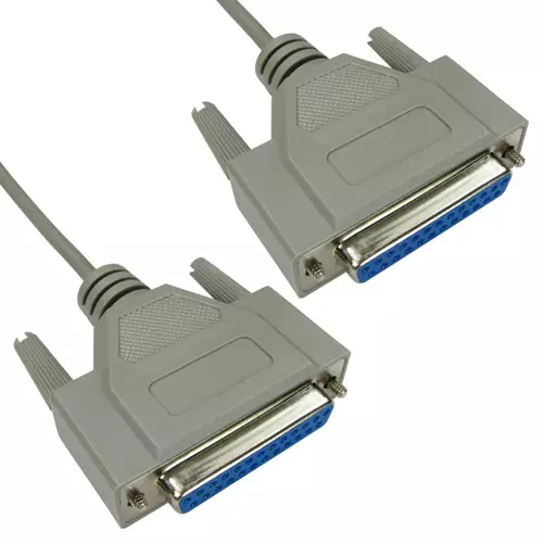 Cables Direct 2m D25/D25 serial cable Grey D25 FM