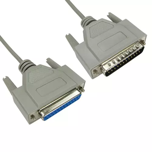 Cables Direct 2m DB25 M/DB25 FM serial cable Grey