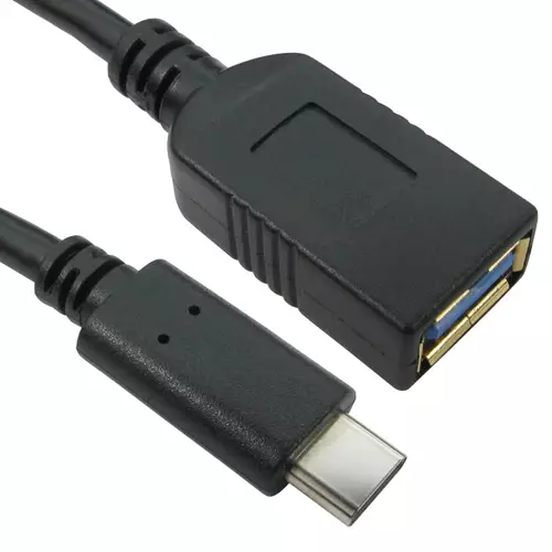 Cables Direct USB3C-951-50CM USB cable USB 3.2 Gen 1 (3.1 Gen 1) 0.5 m USB C USB A 5 Gbit/s Black