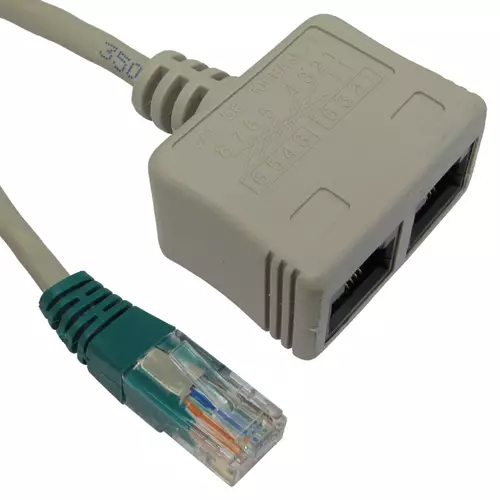 Cables Direct RJ-ECONDV cable splitter/combiner Cable combiner Grey