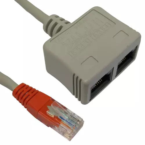 Cables Direct RJ-ECONVV cable splitter/combiner Cable combiner Grey