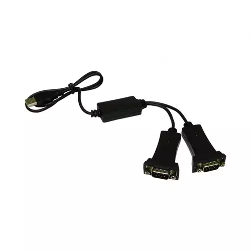 Cables Direct USB2-SERIALDUAL serial cable Black USB Type-A DB-9