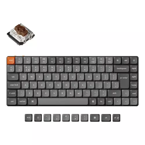 Keychron K3 Max keyboard Universal USB + RF Wireless + Bluetooth QWERTY UK English Grey
