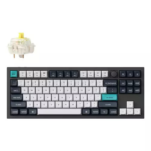 Keychron Q3 Max keyboard Universal USB + RF Wireless + Bluetooth QWERTY UK English Black White