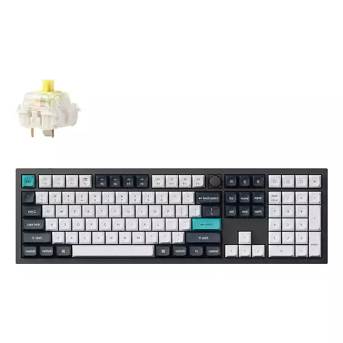 Keychron Q6 Max keyboard Universal USB + RF Wireless + Bluetooth QWERTY UK English Black White