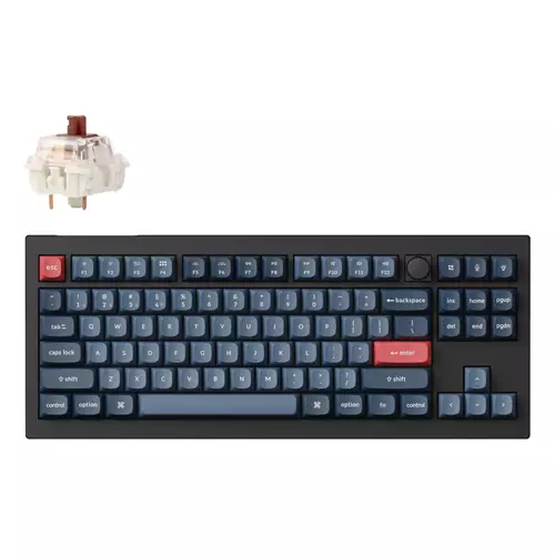 Keychron V3 Max keyboard Universal USB + RF Wireless + Bluetooth QWERTY UK English Black Grey