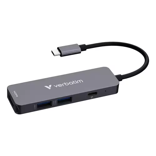 Verbatim USB-C Essentials Multiport Hub 4 ports: HDMI USB-C PD USB-A 3.2 Gen 1 USB-A
