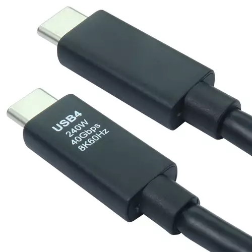 Cables Direct USB4-5200E-ACT USB cable USB4 Gen 2x2 2 m USB C 40 Gbit/s Black