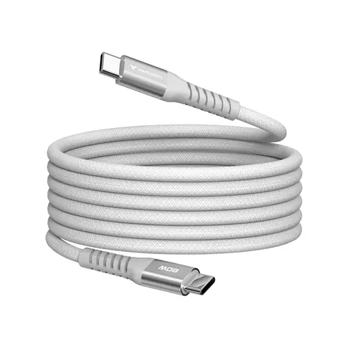 Verbatim Sync & Charge Magnetic Cable - 60W USB-C to USB-C 120 cm Grey