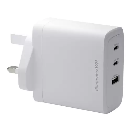 dbramante1928 IT - UK W. Charger - 2xUSB-C 100W + 1xUSB-A - WHT