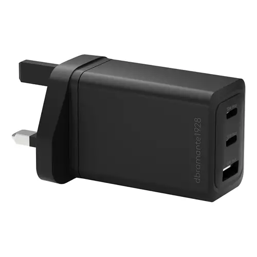 dbramante1928 IT - UK W. Charger - 2xUSB-C 70W + 1xUSB-A - BLK