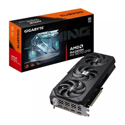 GIGABYTE Radeon RX 9070 GRE GAMING OC 12G Graphics Card - 12GB GDDR6 192bit PCI-E 5.0 2920 MHz Core Clock 2 x DisplayPort 2 x HDMI GV-R907GREGAMING OC-12GD