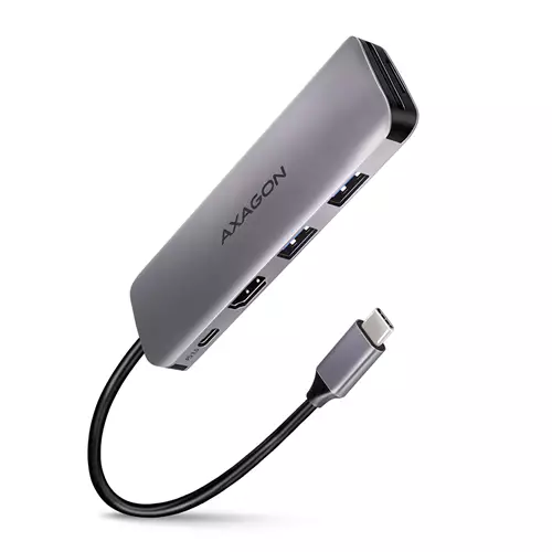 Axagon HMC-5 USB 3.2 Gen 1 hub 2x USB-A HDMI SD/microSD PD 100W 20cm USB-C cable