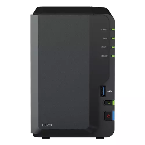 Synology DiskStation DS223 NAS Mini Tower Realtek RTD1619B 2 GB DDR4 12 TB HDD DiskStation Manager Black