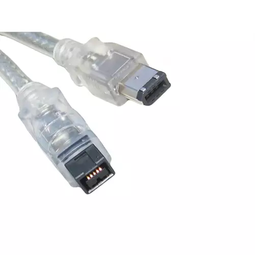 Cables Direct IEEE-120 FireWire cable 2 m 6-p 9-p Silver Translucent