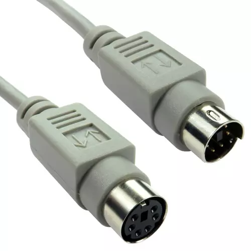Cables Direct EX-105 PS/2 cable 5 m 6-p Mini-DIN Grey