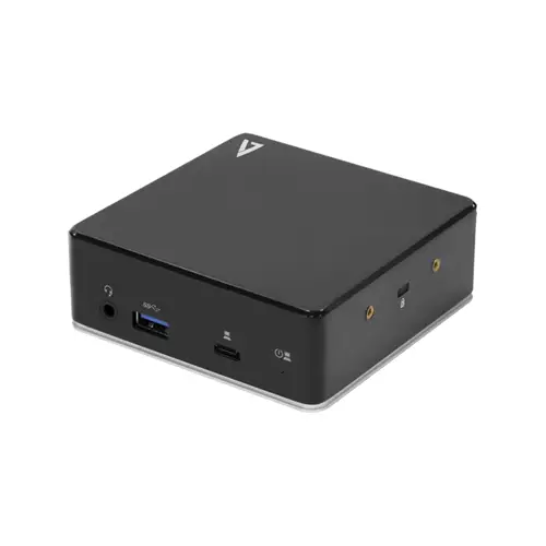 V7 Universal USB-C Docking Station w/ Dual HDMI 3.5mm Combo Audio Gigabit Ethernet 3 x USB 3.1 ports and 85W PD