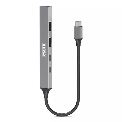 Port Designs 900163 interface hub USB Type-C 5000 Mbit/s Silver