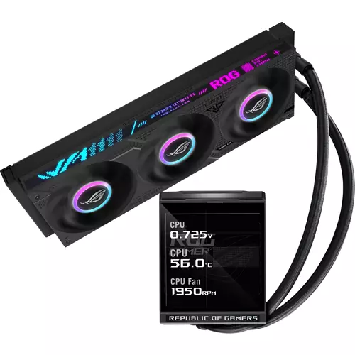 ASUS ROG Strix LC IV 360 ARGB LCD Processor All-in-one liquid cooler 12 cm Black