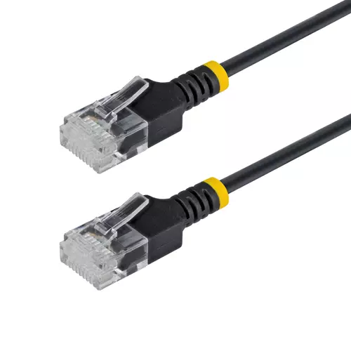 StarTech.com 4m Black Ultra Slim Cat6A Ethernet Cable UTP Pure Bare Copper Wire 34AWG Slim RJ45 Network Patch Cord Individually Tested