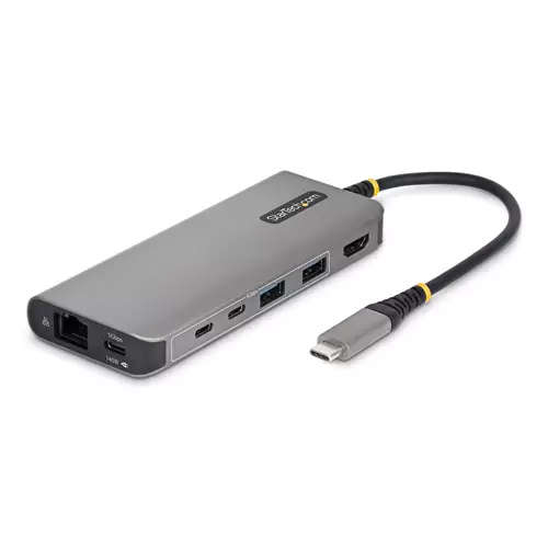 StarTech.com USB-C to HDMI Multiport Adapter with 140W PD Charging 4K 60Hz 5-Port USB 5Gbps Hub GbE Type-C Mini Dock for MacBook / Dell / Thinkpad / HP