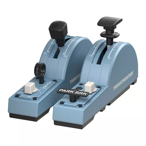 Thrustmaster TCA Quadrant Add-On Airbus Edition Blue Flight Sim Analogue / Digital PC