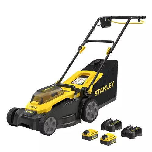 Stanley FatMax V20 SCMWP3701 36v Cordless Rotary Lawnmower 370mm 2 x 4ah Li-ion Battery Charger