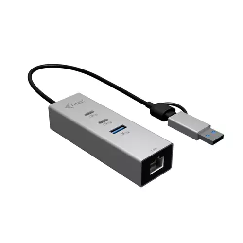 i-tec USB-C/USB-A Metal HUB 3 (2x USB-C 1x USB-A) Port + 2.5GLAN