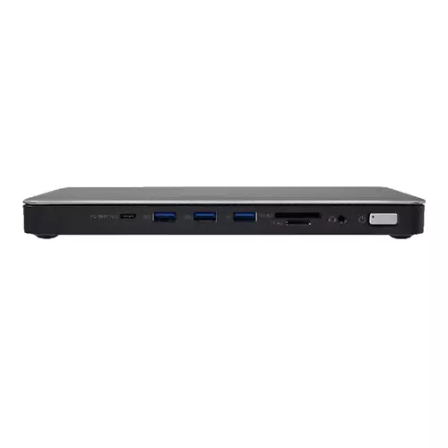 V7 DOCKTB4PT laptop dock/port replicator Wired Thunderbolt 4 Black Silver